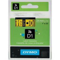 dymo d1 standard 24mm label tape gloss tape black on yellow for dymo 3 ...