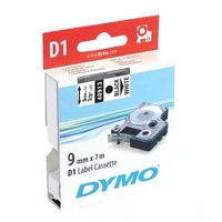 Dymo D1 Black on White Gloss Tape