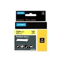 DYMO 12MM YELLOW FLEXIBLE NYLON - RHINO LABEL IN