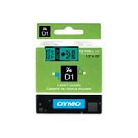 dymo d1 self adhesive label tape 1 roll black on green