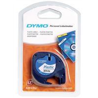 Dymo (12mm) Plastic Tape (Black on White) for Dymo LetraTAG Series