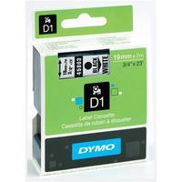 Dymo D1 (19mm) Gloss Tape (Black on White) for Dymo 2000/5500/LM100/200/300/LP300/LP150/250/350 & LM400/450 LabelPoint/Label Manager Labelmakers