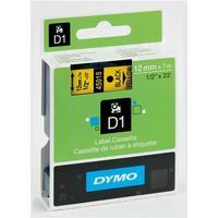 Dymo D1 45018 Tape Black on Yellow 12mm