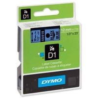 dymo d1 45016 tape black on blue 12mm