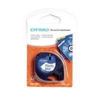 Dymo 12mm LetraTAG Plastic Tape Black on Clear S0721530