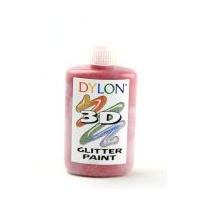 Dylon 3D Fabric Paint Glitter Red