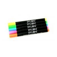 Dylon Fabric Marker Brush Like Nib Pens Fluorescent Colours