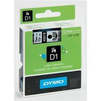 Dymo D1 Standard 12mm Tape Black on Clear for Dymo Electronic