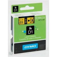 Dymo D1 Standard 12mm Label Tape Black on Yellow for Dymo