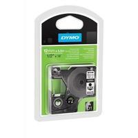 Dymo D1 Permanent Polyester 12mm label Tape Black on White S0718060