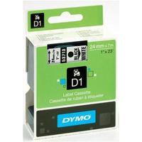 Dymo D1 Standard 24mm Label Tape Gloss Tape Black on White for Dymo