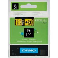 Dymo D1 Standard 24mm Label Tape Gloss Tape Black on Yellow for Dymo