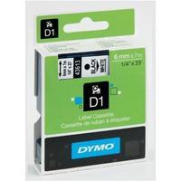 Dymo D1 Standard 6mm Label Tape Black on White for LabelMANGER and