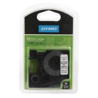 Dymo Black on White D1 Flexible Nylon Tape 12mmx3.5m S0718040