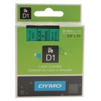 Dymo Black on Green 10005000 D1 Standard Tape 9mmx7m S0720740