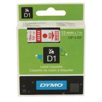 dymo red on white 4500 d1 standard tape 12mmx7m s0720550