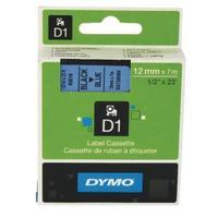 dymo black on blue 4500 d1 standard tape 12mmx7m s0720560