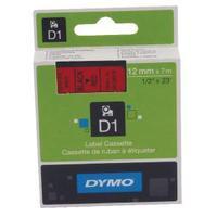 Dymo Black on Red 4500 D1 Standard Tape 12mmx7m S0720570