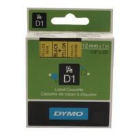 dymo black on yellow 4500 d1 standard tape 12mmx7m s0720580