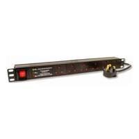 dynamode 6 way horizontal 13a switched pdu power bar 16amp