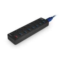 Dynamode Super-speed Usb3.0 7+1 Port Hub And Integrated Tablet Charger Black (usb3-nh-8p)