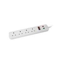 Dynamode 4 Way Extension Block (uk Plug and Sockets) With Surge