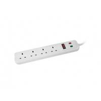 Dynamode 4 Way Extension Block (UK Plug and Sockets) with Surge