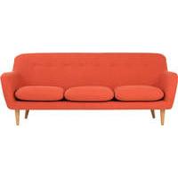 dylan 3 seater sofa retro orange