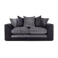 dylan 3 seater sofa chenille grey buffalo black