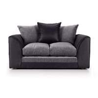 Dylan 2 Seater Sofa Chenille Grey And Buffalo Black