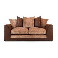 dylan 3 seater sofa chenille beige buffalo chocolate
