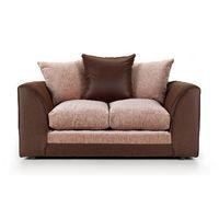 Dylan 2 Seater Sofa Chenille Beige And Buffalo Chocolate