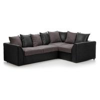 dylan corner sofabed elite grey and rhino black right hand