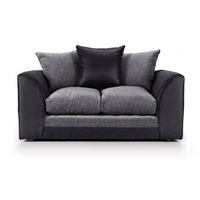 Dylan 2 Seater Sofa Bed Chenille Grey And Buffalo Black