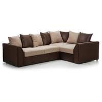 Dylan Corner Sofabed Elite Mink and Rhino Brown Right Hand