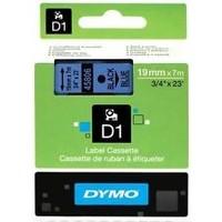 Dymo S0720860 D1 Standard Labelling Tape, 19 mm x 7 m - Black on Blue