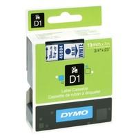 Dymo S0720840 D1 Standard Labelling Tape, 19 mm x 7 m - Blue on White