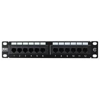 dynamode lms data 12 port cat5e patch panel for 10 inch enclosure