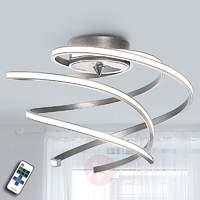 Dynamically curved LED ceiling lamp Lungo