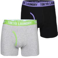 Dyott ( 2 Pack) Boxer Shorts Set in Purple Opulence / Laundered Green  Tokyo Laundry