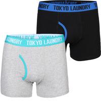 Dyott ( 2 Pack) Boxer Shorts Set in Ocean / Virdian Green  Tokyo Laundry