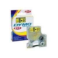 dymo d1 12mm tape black on yellow