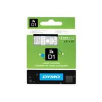 DYMO D1 Tape 12mm White on Transparent