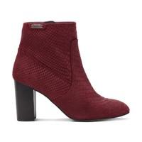 DYLAN Heeled Suede Leather Ankle Boots