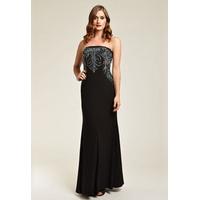 dynasty eliza black and gunmetal evening dress