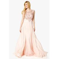 Dynasty London Mabel Embellished Maxi Dress in Blush