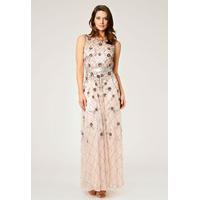 Dynasty Camellia Peony Pink Long Dress
