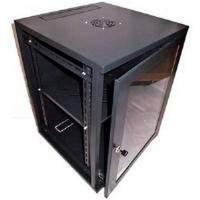 Dynamode 12u 450mm 19 Inch Data / Comms / Rack Wall Cabinet W/ Shelf & Lockable Sides - Black