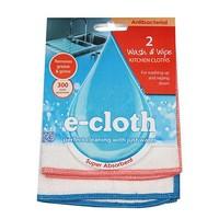 E-Cloth Antibacterial Wash & Wipe Cl 2unit