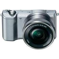 E-mount system camera Sony Alpha 5000 Kit incl. SEL-P16-50 mm Standard zoom lens 20.1 MPix Silver Full HD Video, Pivoted